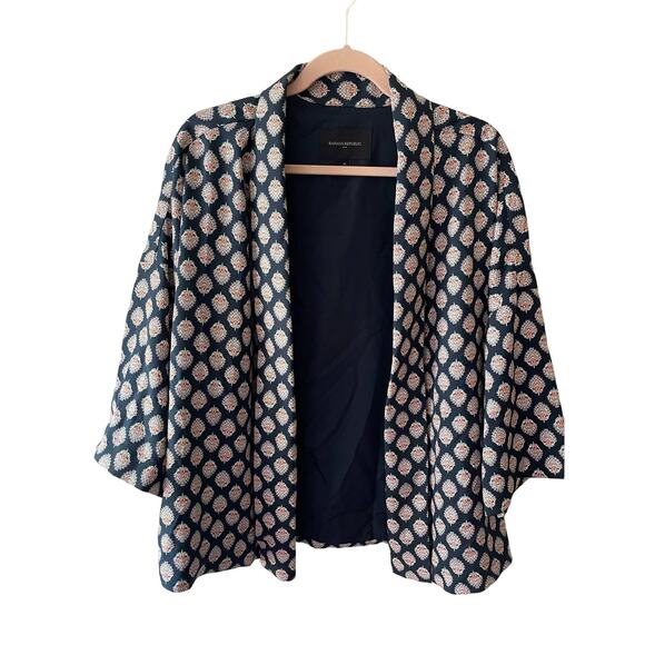 Banana Republic Pineapple Kimono Sleeve Blazer Size M - Picture 1 of 8
